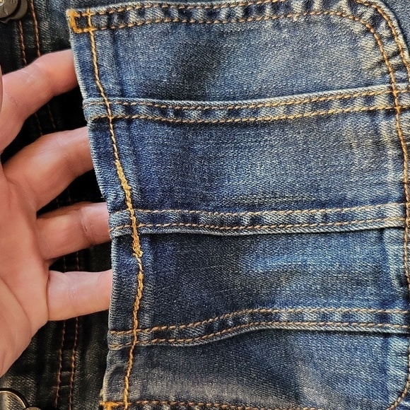 Indigo Blue NWT Size XS Blue motherhood Maternity overalls distre… - Picture 10 of 16